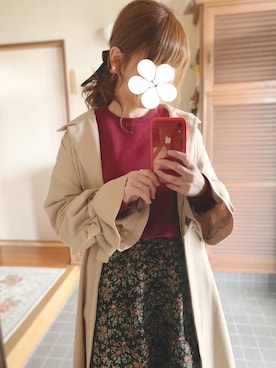 「Aラインスカート」｜「アイテム（その他）」を使った、シュガーラブ⑅さん（レディース・157cm）の秋コーディネート