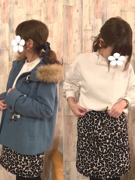 「ファー」｜「アイテム（ダッフルコート）」を使った、シュガーラブ⑅さん（レディース・157cm）の冬コーディネート