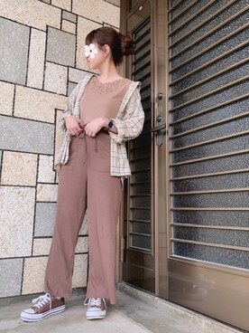 「one after another NICE CLAUP（ワンアフターアナザーナイスクラップ）のアイテム（アクセサリー）」を使った、シュガーラブ⑅さん（レディース・157cm）の秋コーディネート