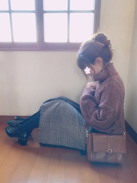「one after another NICE CLAUP（ワンアフターアナザーナイスクラップ）のアイテム（アクセサリー）」を使った、シュガーラブ⑅さん（レディース・157cm）の秋コーディネート