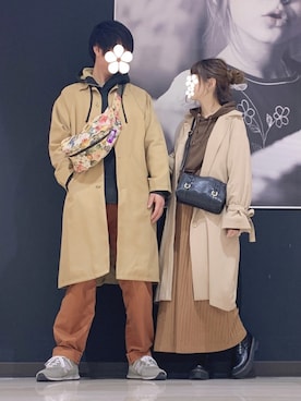 「kutir（クティール）のアイテム（ステンカラーコート）」を使った、シュガーラブ⑅さん（レディース・157cm）の冬コーディネート