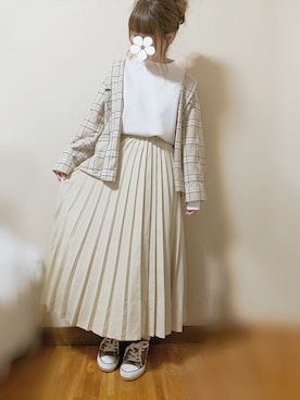 「one after another NICE CLAUP（ワンアフターアナザーナイスクラップ）のアイテム（アクセサリー）」を使った、シュガーラブ⑅さん（レディース・157cm）の冬コーディネート