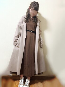 「AVAN LILY（アヴァンリリィ）のアイテム（ワンピース/ドレス）」を使った、シュガーラブ⑅さん（レディース・157cm）の冬コーディネート