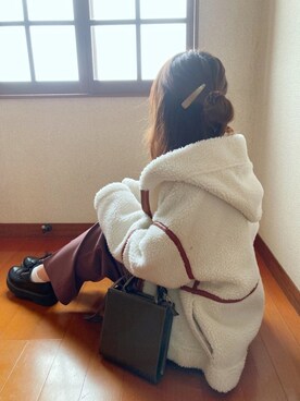 「titivate（ティティベイト）のアイテム（ブルゾン）」を使った、シュガーラブ⑅さん（レディース・157cm）の冬コーディネート