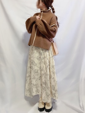 「配色」｜「アイテム（その他）」を使った、シュガーラブ⑅さん（レディース・157cm）の冬コーディネート