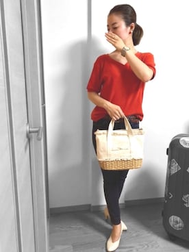 「カゴトート」｜MARYさん（レディース・154cm）の夏コーディネート