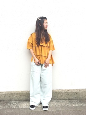 「ベルイエロー」｜KAWANAKA AYUMIさん（レディース・160cm）の春コーディネート