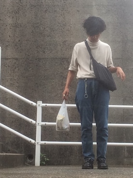 「SUNSEA（サンシー）のアイテム（アクセサリー）」を使った、kokさん（メンズ・166cm）の夏コーディネート