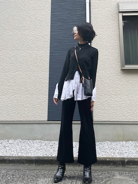 「mayblue（メイブルー）のアイテム」を使った、maaakiii93さん（レディース・175cm）の冬コーディネート