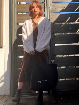 「Yves Saint Laurent（イヴサンローラン）のアイテム（ブーツ）」を使った、kniさん（レディース・147cm）の秋コーディネート