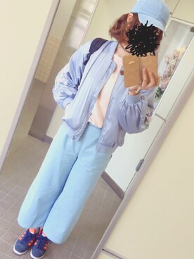 「RETRO GIRL（レトロガール）のアイテム（スタジャン）」を使った、ひかるるさん（レディース・174cm）の春コーディネート