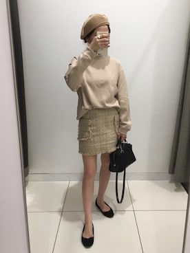 「UNIQLOU」｜「アイテム（帽子）」を使った、Aさん（レディース・156cm）の秋コーディネート
