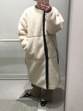 「白ソックス」｜Aさん（レディース・156cm）の冬コーディネート