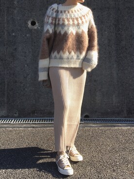 「miluu（ミルー）のアイテム」を使った、Aさん（レディース・156cm）の冬コーディネート