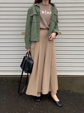 「秋色コーデ」｜「アイテム（その他アウター）」を使った、Aさん（レディース・156cm）の秋コーディネート