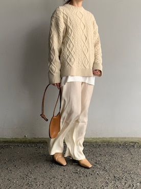 「ARE STUDIO（アースタジオ）のアイテム」を使った、Aさん（レディース・156cm）の冬コーディネート