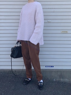 「L（エル）のアイテム」を使った、Aさん（レディース・156cm）の冬コーディネート