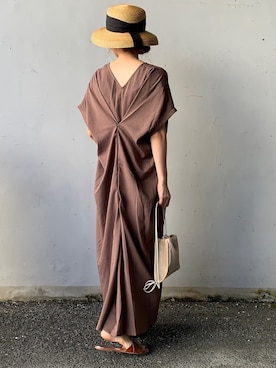 「cle（クレ）のアイテム」を使った、Aさん（レディース・156cm）の夏コーディネート