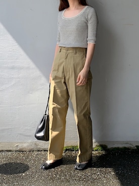 「THE SHINZONE（ザ　シンゾーン）のハイウエストチノパンツ（チノパンツ）」を使った、Aさん（レディース・156cm）の秋コーディネート