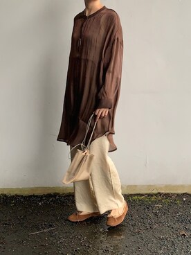 ベージュ系のアイテムを使った 秋服コーデ の人気ファッションコーディネート Wear