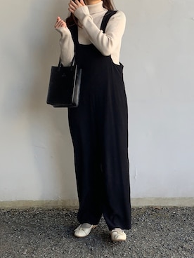 「GLENROYAL（グレンロイヤル）のアイテム」を使った、Aさん（レディース・156cm）の冬コーディネート