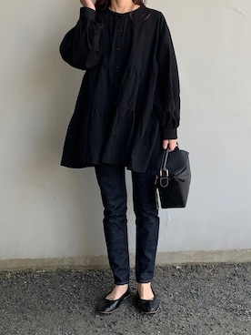 「MOUSSY（マウジー）のMVS SKINNY（デニムパンツ）」を使った、Aさん（レディース・156cm）の春コーディネート