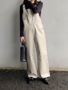 「ANAP（アナップ）のアイテム（サロペット/オーバーオール）」を使った、Aさん（レディース・156cm）の秋コーディネート