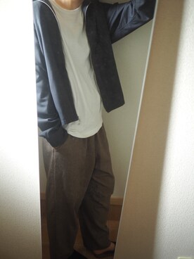 「RAGEBLUE（レイジブルー）のTRドリズラージャケット/769031（ブルゾン、グレー系）」を使った、q.さん（レディース・161cm）の春コーディネート