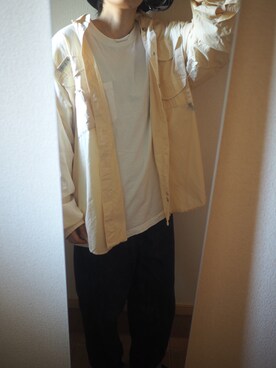 「Columbia（コロンビア）のアイテム（シャツ/ブラウス、イエロー系）」を使った、q.さん（レディース・161cm）の春コーディネート