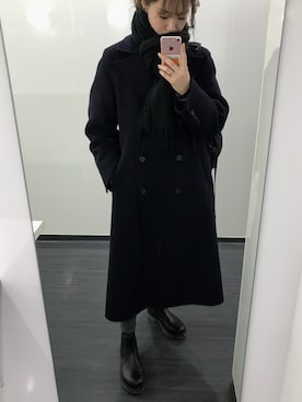 「STYLENANDA（スタイルナンダ）のアイテム（チェスターコート）」を使った、Bo.さん（レディース・166cm）の冬コーディネート
