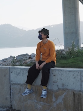「NO NAME（ノーネーム）のアイテム（帽子）」を使った、jasonwong112さん（メンズ・180cm）の秋コーディネート