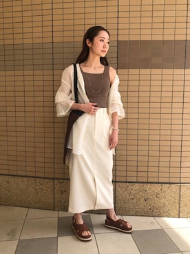 市野 沙弥華さん（レディース・163cm）の春コーディネート