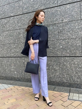 「ビジネス」｜「アイテム（財布/小物）」を使った、市野 沙弥華さん（レディース・163cm）の春コーディネート