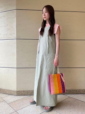 「ASTRAET（アストラット）のアイテム（ワンピース/ドレス）」を使った、市野 沙弥華さん（レディース・163cm）の春コーディネート