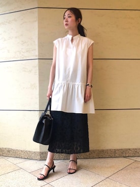 「ビジネス」｜「アイテム（腕時計）」を使った、市野 沙弥華さん（レディース・163cm）の春コーディネート
