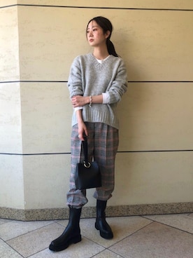 市野 沙弥華さん（レディース・163cm）の秋コーディネート