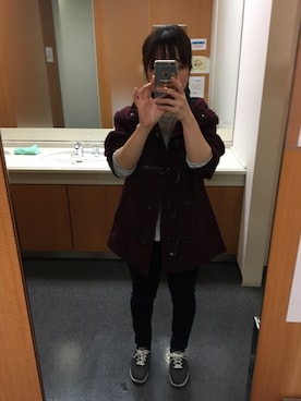「NANO universe（ナノユニバース）のアイテム（ダッフルコート）」を使った、ruimanaさん（レディース・150cm）の冬コーディネート