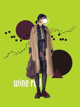 ローファーを使った ワインレッド の人気ファッションコーディネート Wear