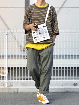 「DRAGON BALL（ドラゴンボール）のアイテム」を使った、あめさん（メンズ・173cm）の夏コーディネート