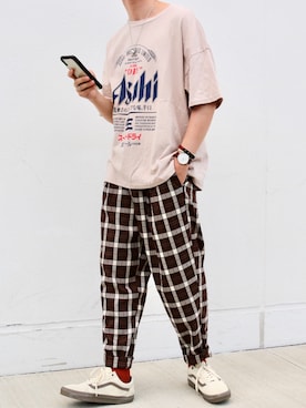 「アサヒスーパードライ」｜あめさん（メンズ・174cm）の春コーディネート
