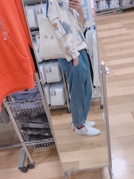 「USEDのアイテム（シャツ/ブラウス、ベージュ系）」を使った、いーわさん（メンズ・176cm）の春コーディネート