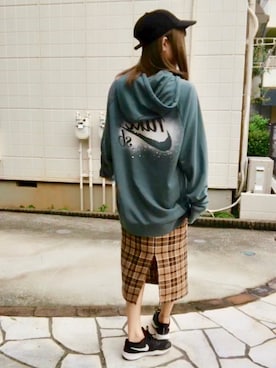 「AVAN LILY（アヴァンリリィ）のアイテム（帽子）」を使った、chihiroさん（レディース・156cm）の秋コーディネート