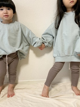 「アイテム（スウェット）」を使った、ichi_zenさん（キッズ・90cm）の春コーディネート