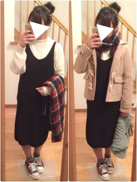 「おだんご🙆のアイテム（その他、ブラウン系）」を使った、さ きさん（レディース・157cm）の冬コーディネート
