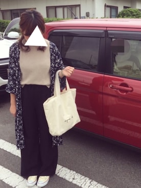 「GU（ジーユー）のアイテム（トップス、ブルー系）」を使った、さ きさん（レディース・157cm）の夏コーディネート