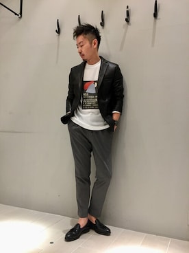 「JALAN SRIWIJAYA（ジャランスリウァヤ）のアイテム（ローファー）」を使った、daiさん（メンズ・180cm）の秋コーディネート