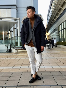 「JALAN SRIWIJAYA（ジャランスリウァヤ）のアイテム（ローファー）」を使った、daiさん（メンズ・180cm）の秋コーディネート