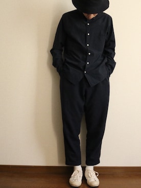「UNIVERSAL PRODUCTS（ユニバーサルプロダクツ）のアイテム（スラックス）」を使った、サトイさん（メンズ・170cm）の冬コーディネート
