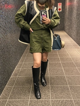 「ジャンプスーツ」｜「アイテム（その他アウター）」を使った、ばたさん（レディース・151cm）の秋コーディネート