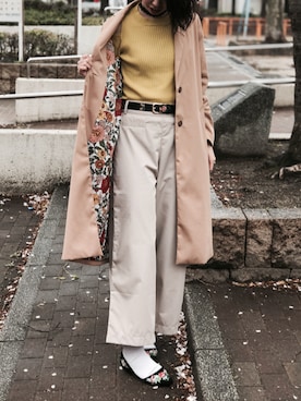 「ベルイエロー」｜サ ト リさん（レディース・170cm）の春コーディネート
